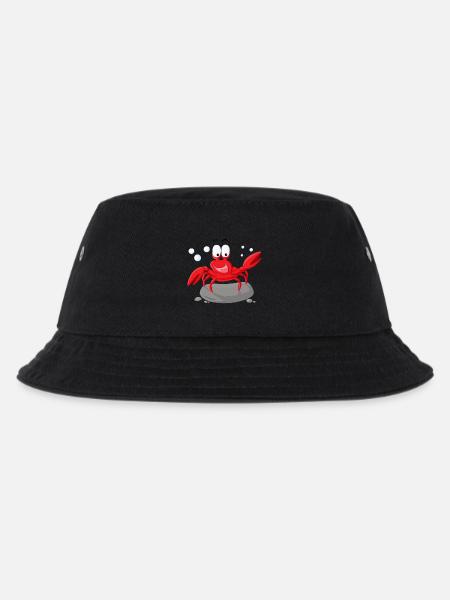 Krabbe Meer-Serie - Kinder Bucket Hat - Schwarz