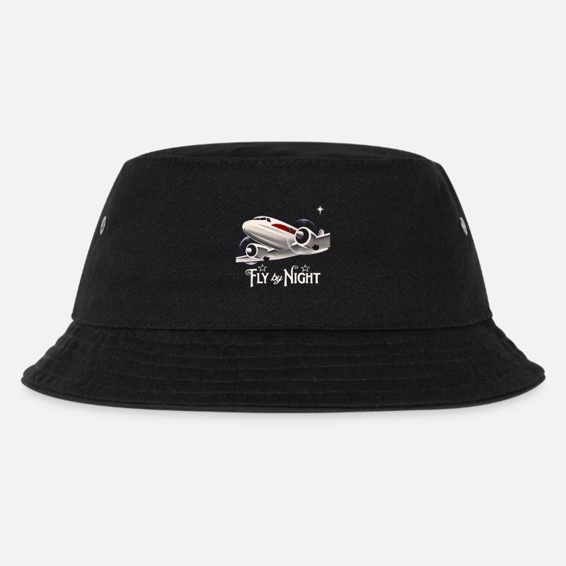 Flugzeug im Vintage-Stil - Kinder Bucket Hat - Schwarz