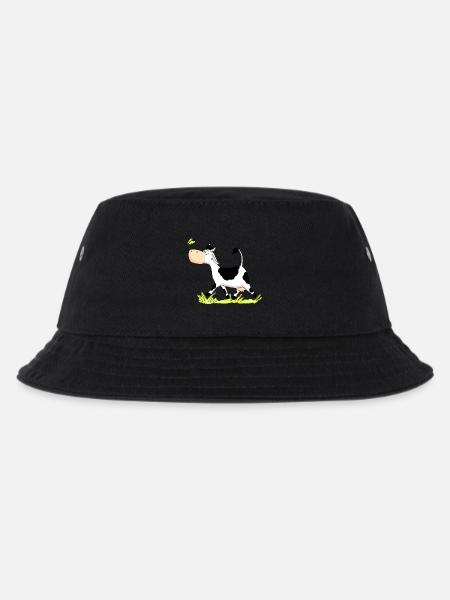 Cow chasing Butterfly - Kinder Bucket Hat - Schwarz