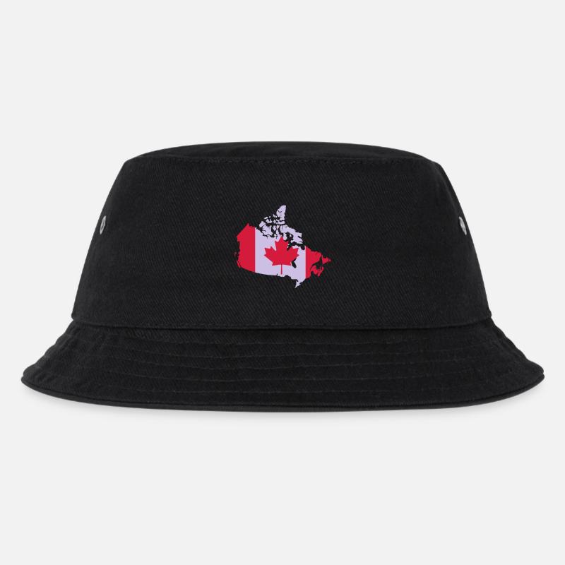 Kanada, Canada - Kinder Bucket Hat - Schwarz