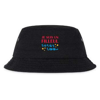 Patin / Pate / Patentochter / Patensohn - Kinder Bucket Hat - Schwarz - Vorne