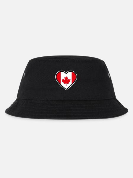 kanada flagge herz - Kinder Bucket Hat - Schwarz