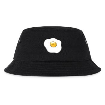 Spiegelei mit Gesicht - Kinder Bucket Hat - Schwarz - Vorne