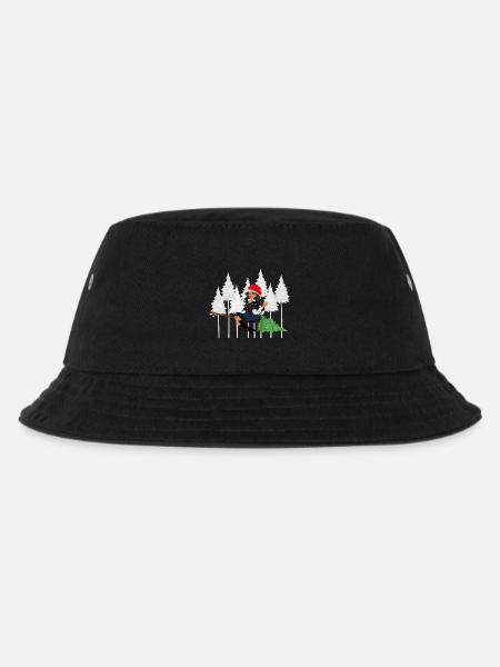 Moderne Schwarzwald Hexe Bollenhut Besen - Kinder Bucket Hat - Schwarz