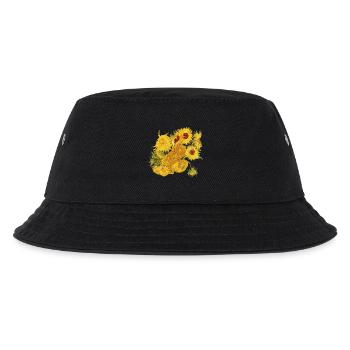 Vincent van Gogh Sonnenblumen Sunflowers Art Kunst - Kinder Bucket Hat - Schwarz - Vorne