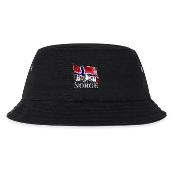 Norwegen - Kinder Bucket Hat - Schwarz - Vorne