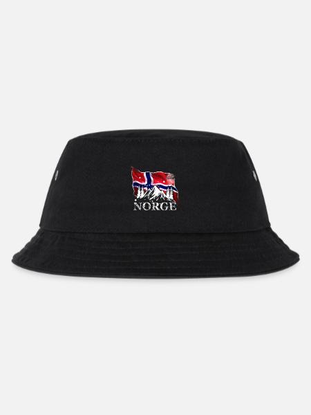 Norwegen - Kinder Bucket Hat - Schwarz
