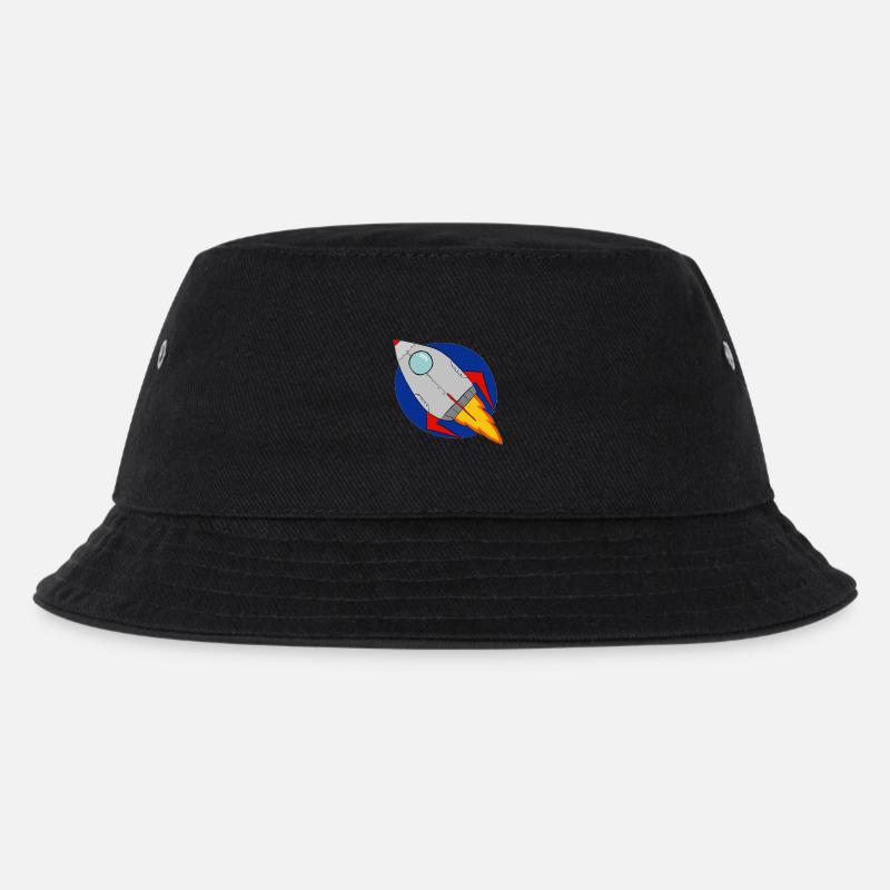 Rakete - Kinder Bucket Hat - Schwarz