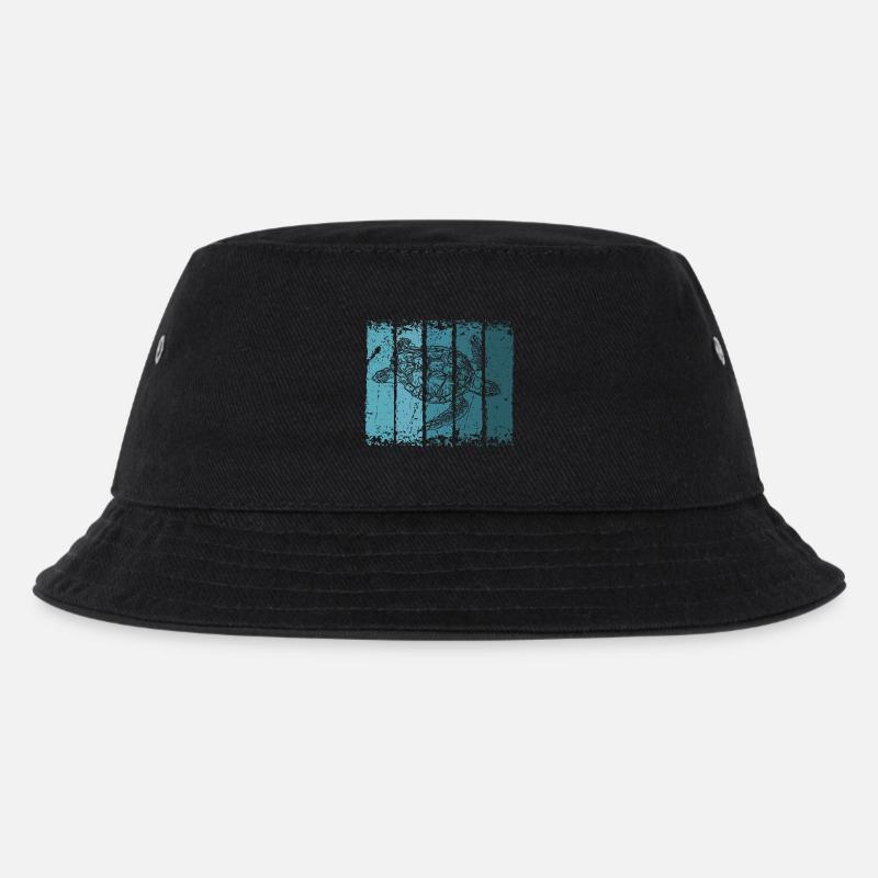 Schildkröte - Kinder Bucket Hat - Schwarz