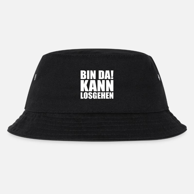 Bin da kann losgehen - Kinder Bucket Hat - Schwarz