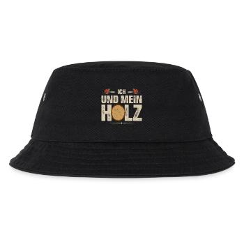 Holzfäller Ich Und Mein Holz - Kinder Bucket Hat - Schwarz - Vorne
