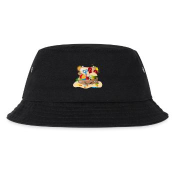 full of suitcases packed for the beach holiday - Kids’ Bucket Hat - black - Front