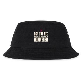 Norwegen - Kinder Bucket Hat - Schwarz - Vorne