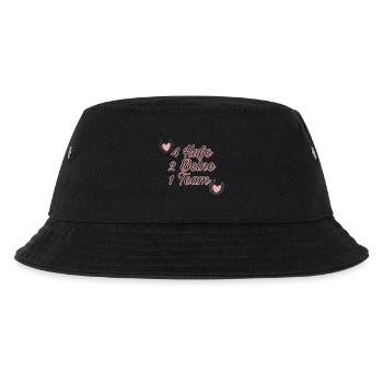 4 Hufe 2 Beine 1 Team - Kinder Bucket Hat - Schwarz - Vorne