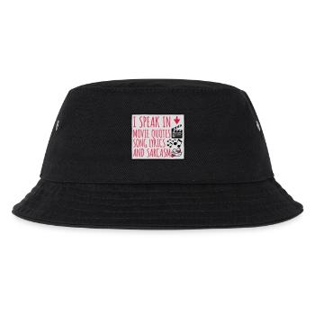 speak lyrics and sarcasm - Kids’ Bucket Hat - black - Front