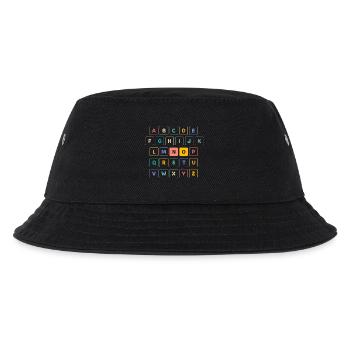 ABC Button NO - Kindergarten Preschool School - Kids’ Bucket Hat - black - Front