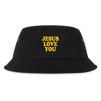 Jesus love you - Kinder Bucket Hat - Schwarz - Vorne