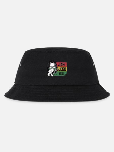 Jah Bless You Rastafari Grafik - Kinder Bucket Hat - Schwarz