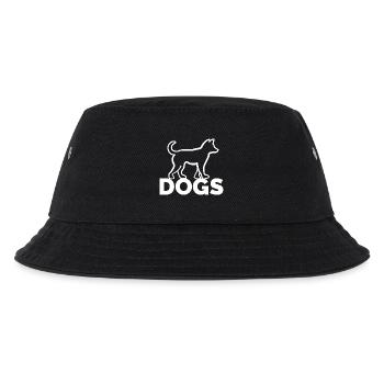 Hunde dogs Symbol Tierheim Tierfreunde Schäferhund - Kinder Bucket Hat - Schwarz - Vorne