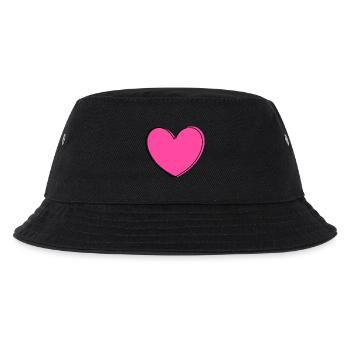 Valentinstag Rosa Herz, Valentinstag Geschenk - Kinder Bucket Hat - Schwarz - Vorne
