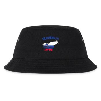Slowenien Flagge Landkarte used - Kinder Bucket Hat - Schwarz - Vorne