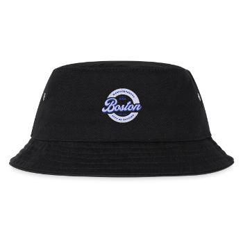 Boston Schriftzug Kreisabzeichen - Kinder Bucket Hat - Schwarz - Vorne