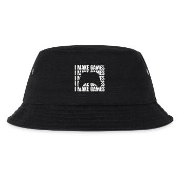 Ich entwickle Spiele - Kinder Bucket Hat - Schwarz - Vorne