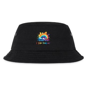 Ich mag Regenbögen - Kinder Bucket Hat - Schwarz - Vorne