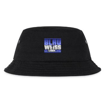 Blau Weiss ein Leben Lang - Kinder Bucket Hat - Schwarz - Vorne
