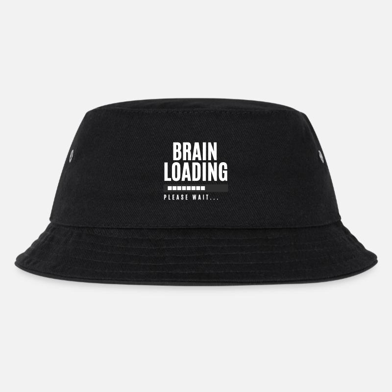 Brain Loading Please Wait - Kids’ Bucket Hat - black