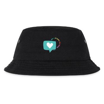 Spread Love, Not Hate. - Kinder Bucket Hat - Schwarz - Vorne