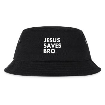 Jesus saves bro - Kinder Bucket Hat - Schwarz - Vorne