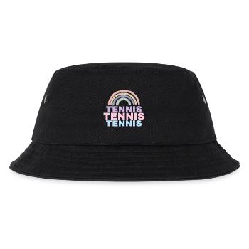 Tennis Regenbogen - Kinder Bucket Hat - Schwarz - Vorne