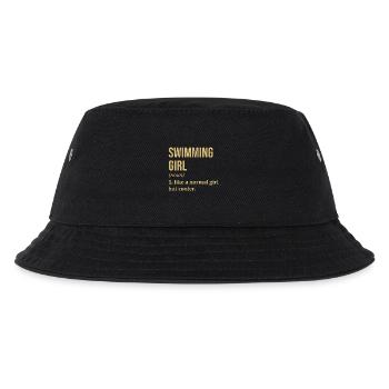 Schwimmen - Kinder Bucket Hat - Schwarz - Vorne