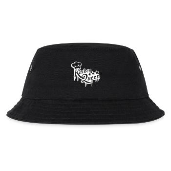 Schriftzug Kitchen Queen Logo Küchen Frau Königin - Kinder Bucket Hat - Schwarz - Vorne