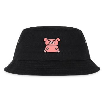 Assis Cochon Amour Petit Cochon Mignon - Bob Enfant - noir - Devant