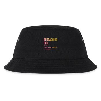 Geocache - Kinder Bucket Hat - Schwarz - Vorne