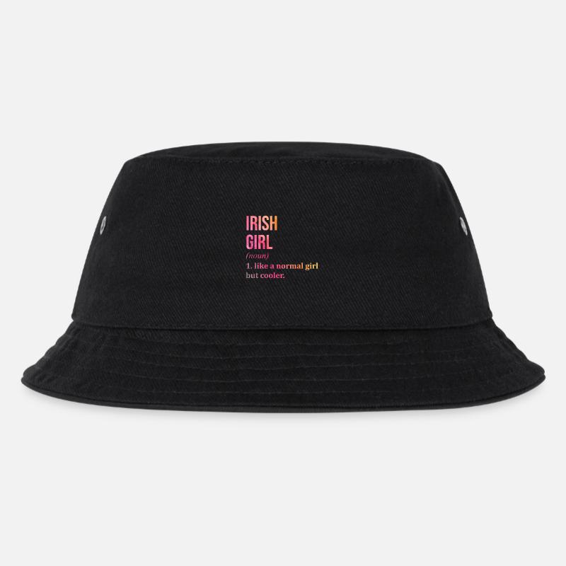 Irland - Kinder Bucket Hat - Schwarz