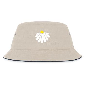 flower energy margarite blossom summer nature - Kids’ Bucket Hat - ecru/navy - Front