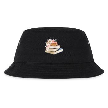 Flowery books - Kids’ Bucket Hat - black - Front
