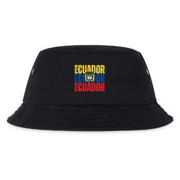 Flagge von Ecuador, ecuadorianischer Stolz - Kinder Bucket Hat - Schwarz - Vorne