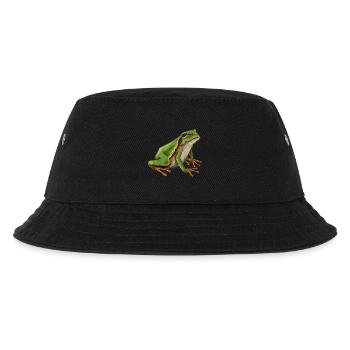 Kleiner Laubfrosch - Kinder Bucket Hat - Schwarz - Vorne