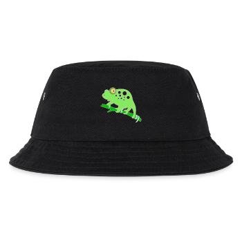 Chamaeleon tier - Kinder Bucket Hat - Schwarz - Vorne
