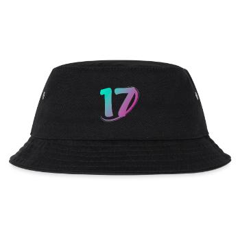 Nummer 17 mehrfarbig - Kinder Bucket Hat - Schwarz - Vorne