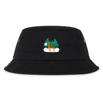 Disco Hirsch - Kinder Bucket Hat - Schwarz - Vorne