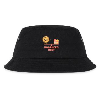 balanced cookie fastfood Diet - Kinder Bucket Hat - Schwarz - Vorne