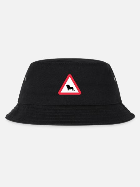 Achtung Löwen-Warnung - Kinder Bucket Hat - Schwarz
