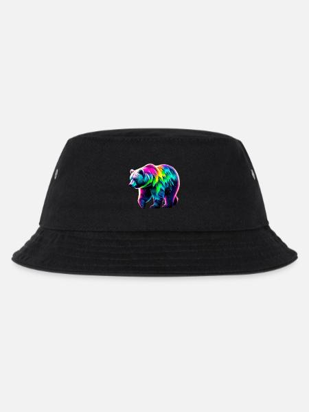 Bär - Kinder Bucket Hat - Schwarz