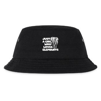 Just a girl who loves elephants - Kinder Bucket Hat - Schwarz - Vorne