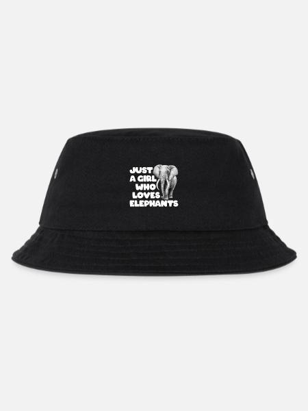 Just a girl who loves elephants - Kinder Bucket Hat - Schwarz